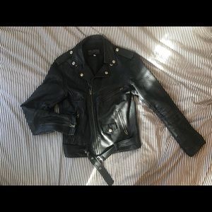 Vintage Leather Moto Jacket